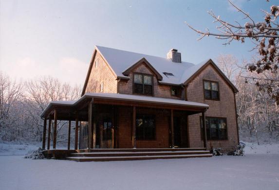 Makonikey house in the snow